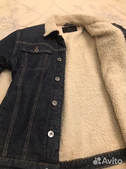 Джинсовая куртка с мехом