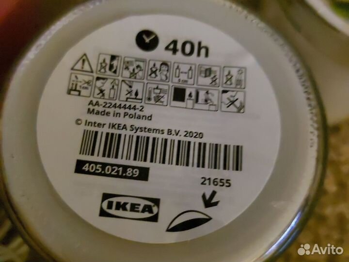 Свечи IKEA 40 часов горения