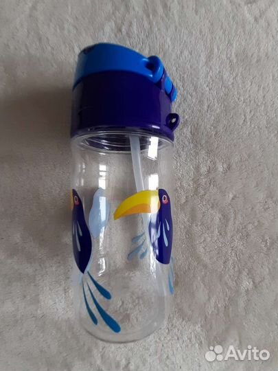 Бутылка для воды с трубочкой новая