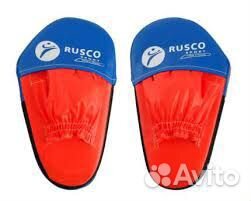 Лапы Rusco прямые, к/з, красный/синий, маленькие