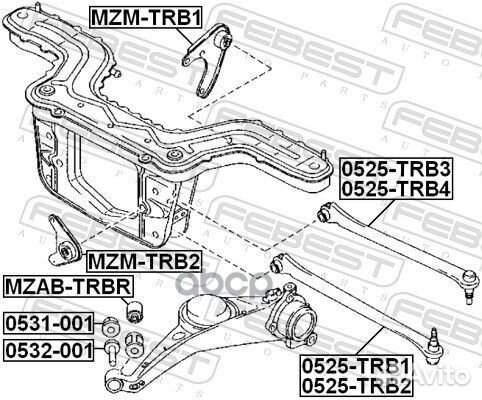 Опора задн дифференциала mazda tribute 00-07