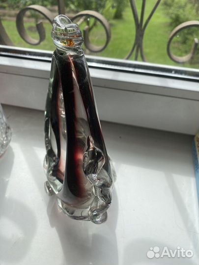 Пепельница богемское стекло винтаж