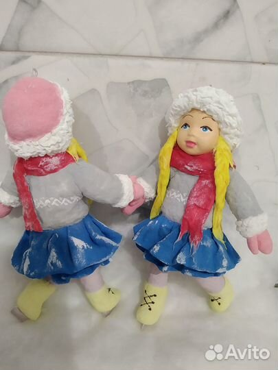 Ватные елочные игрушки