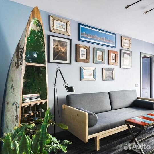 Шкаф для вина из лодки малый массив тик Бали Индон