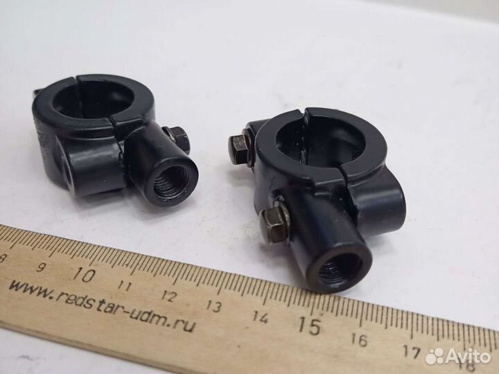 Кронштейны крепления зеркал М10 Черные (пара)