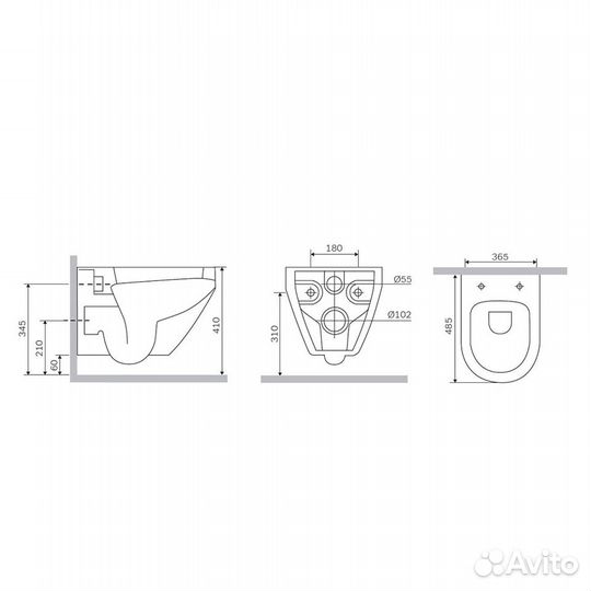 Унитаз AM.PM Spirit V2.0 C701700SC белый