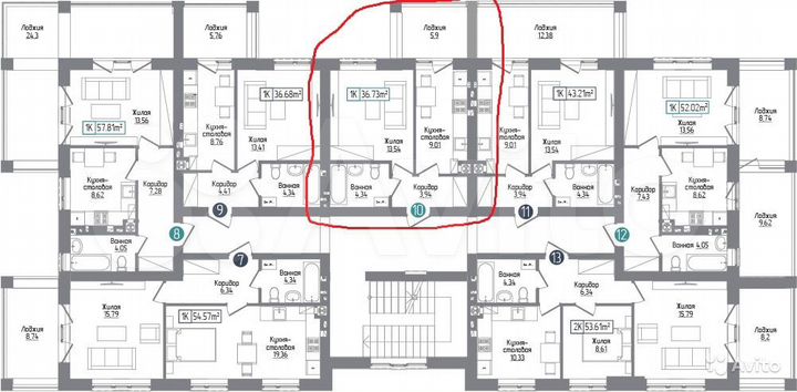 1-к. квартира, 37 м², 2/4 эт.