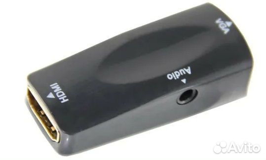 Переходник-конвертер hdmi (F) VGA (F) +аудио литой