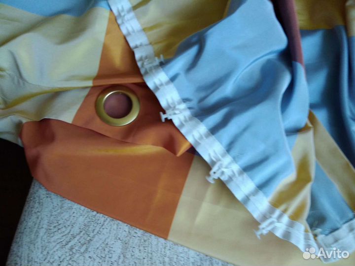 Шторы б/у,тюль. На ленте. Люверсы- это дизайн