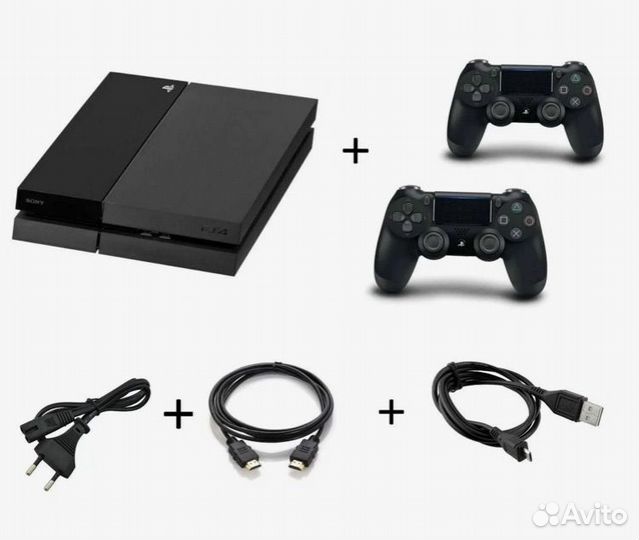 Soni PS4 Slim 1tb +2 геймпада, 3 диска