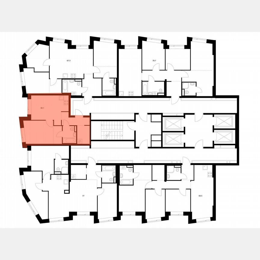 1-к. квартира, 38,1 м², 18/18 эт.