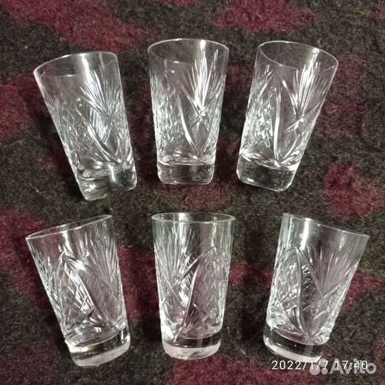 Стаканы и стопки хрустальные