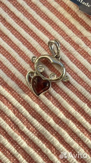 Янтарь подвеска из Калининграда Серебро