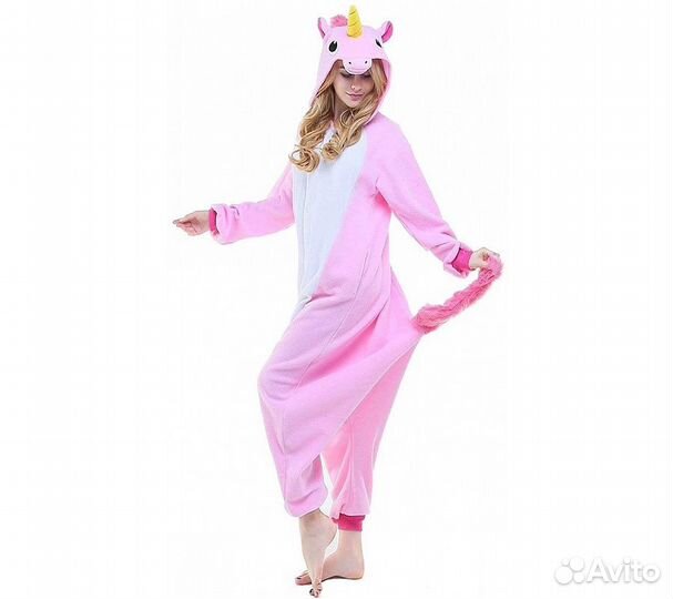 Кигуруми FunFur Единорог Пегас Розовый XL