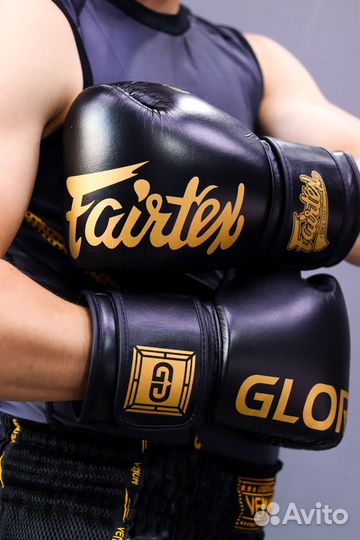 Боксерские перчатки Glory Fairtex bgvg Black