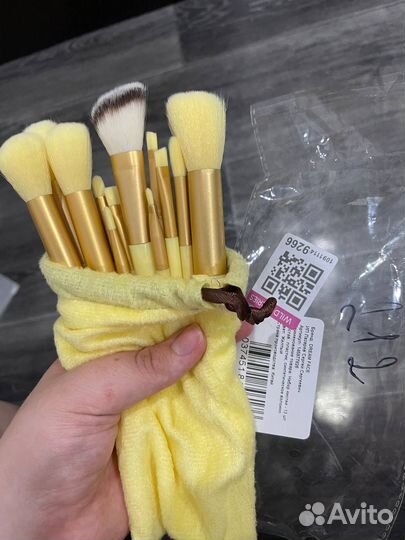 Новые кисти для макияжа с бархатным мешочком