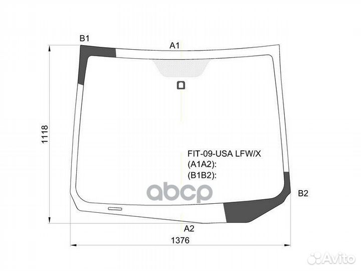 Стекло лобовое honda FIT (USA) 08-13 FIT-09-USA