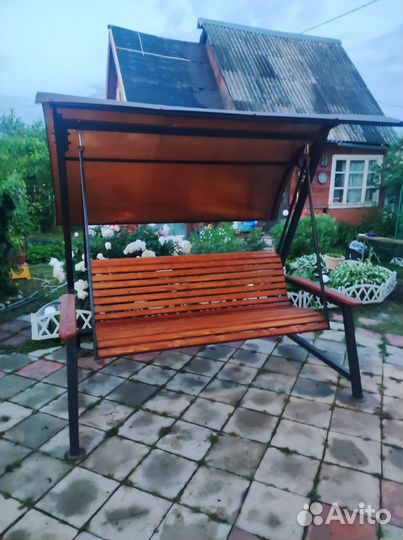 Качель уличная с крышей+подушки