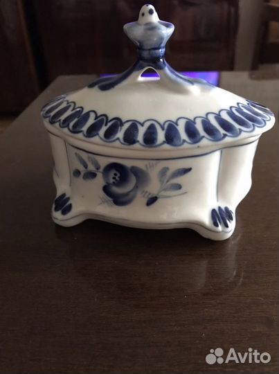 Рыба-шкатулка и шкатулка Гжель СССР