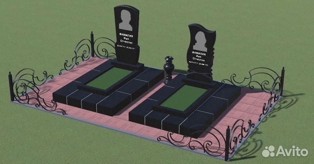 Памятники, оградки, венки ритуальные, цветы