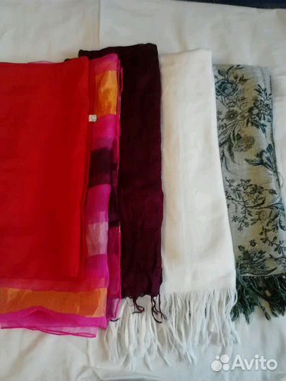 Палантины шарфы много