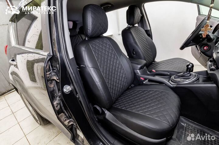 Авточехлы Киа Спортейдж-3 / Экокожа Ромб