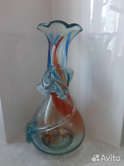 Ваза цветное стекло СССР