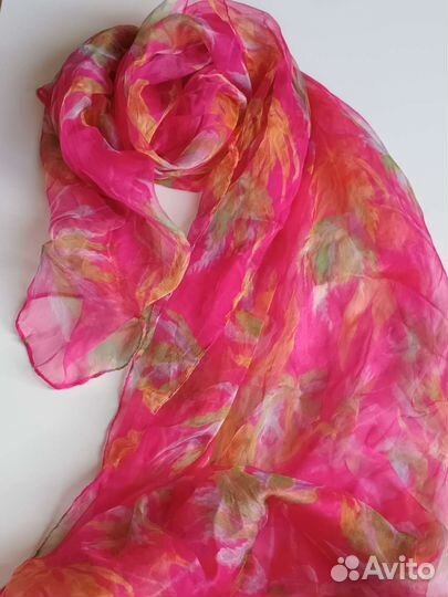 Шарфы Палантины Шелк Шифон Вискоза Новые Rossini