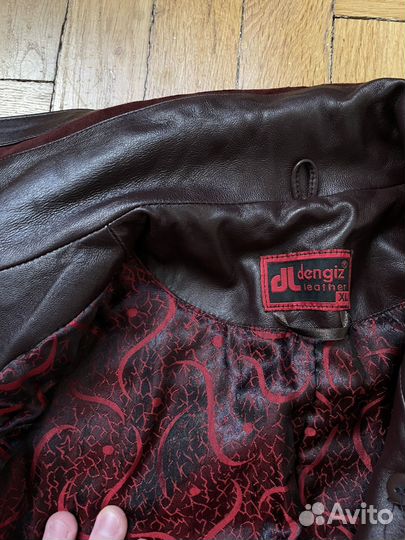 Кожаный плащ женский