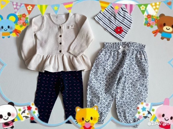 Одежда для девочки 74 80 пакетом бренды