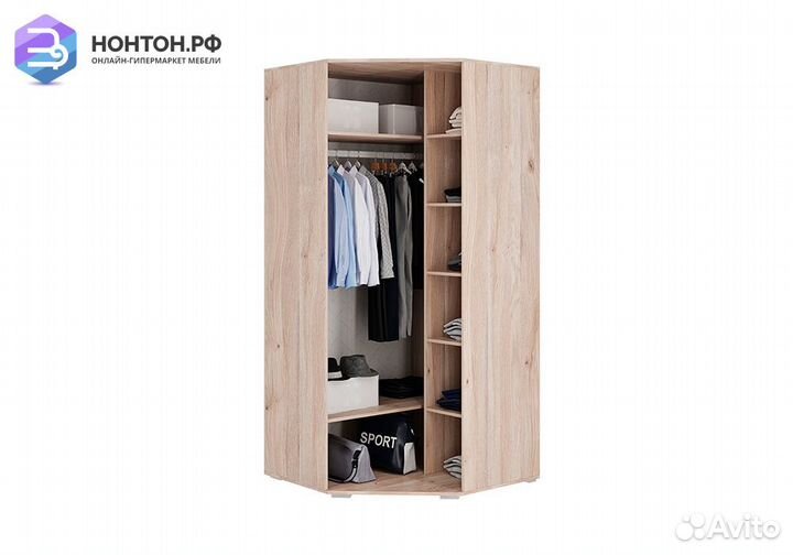 Шкаф угловой Лайк 06.01 дуб мария / горчица