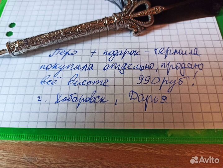 Перо с чернилами для каллиграфии и рисования