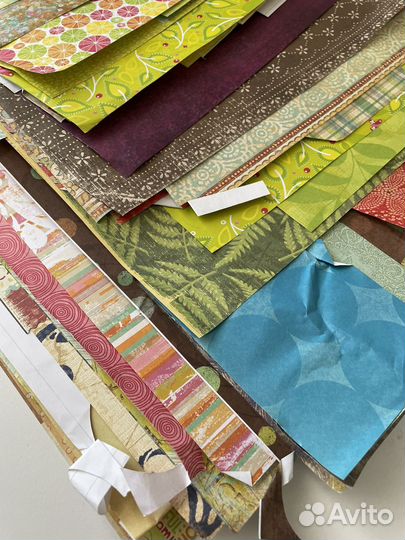 Бумага для скрапбукинга, обрезки