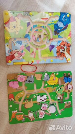 Деревянные развивающие игрушки лабиринты