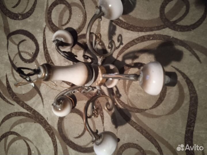Люстра СССР медная