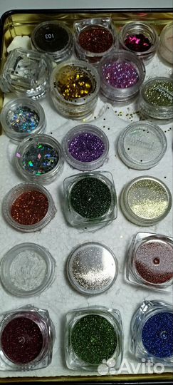 Втирка, блёстки, камифубуки 74 шт