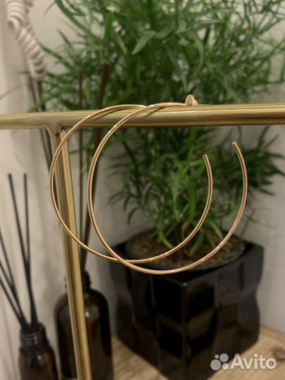 Золотые серьги-кольца