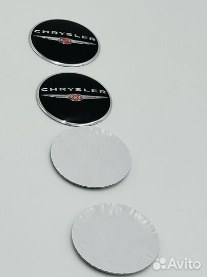 Наклейки на колёсные диски Chrysler 65мм