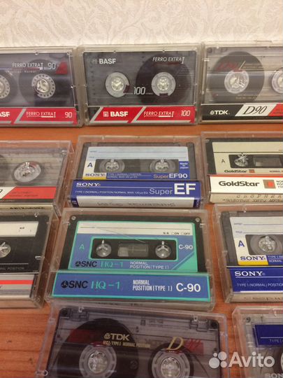 Кассеты basf, TDK,denon,sony, maxell, goldstar