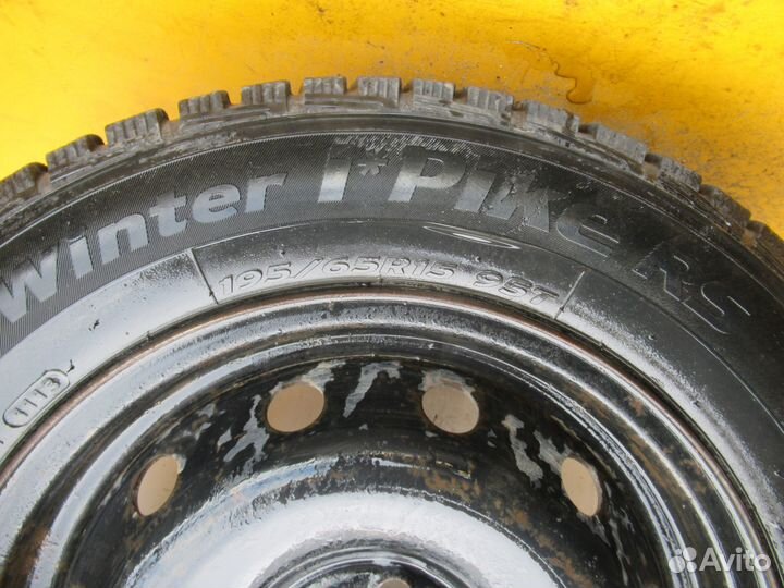 Колеса от VAZ largus 195/65/15 Hankook (шипы)