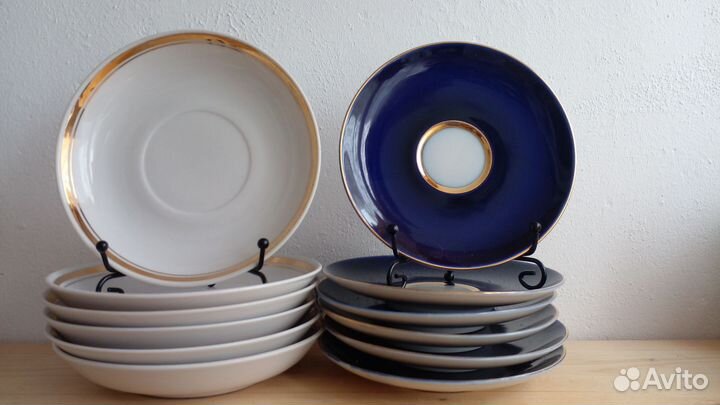 Блюдца и тарелки СССР новые наборы