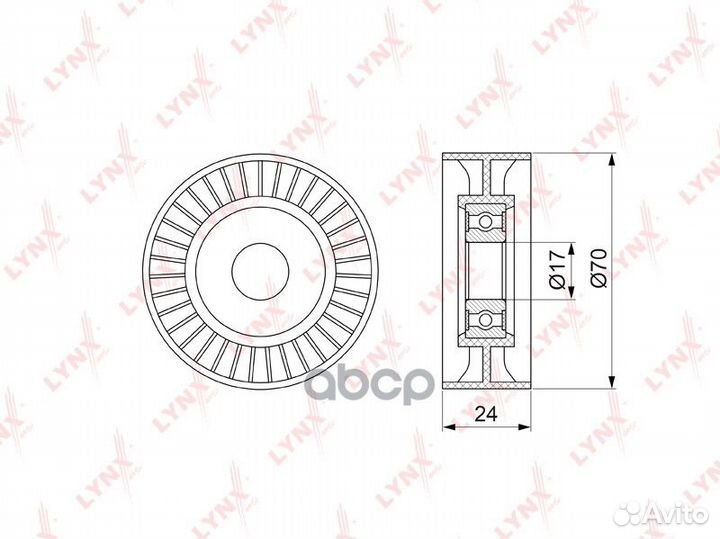 Ролик ремня приводного toyota Auris(E150) 1.33