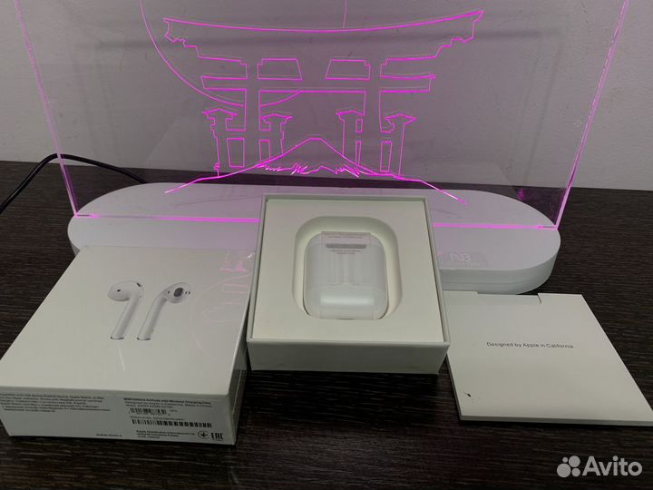 Наушники apple AirPods 2 LUX(1:1) + чехол