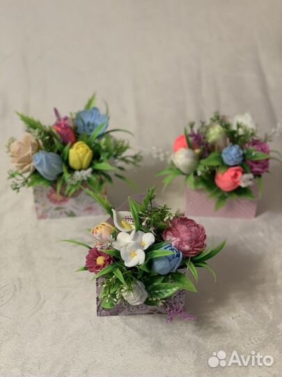 Мыло ручной работы/цветы/сувенир/подарок