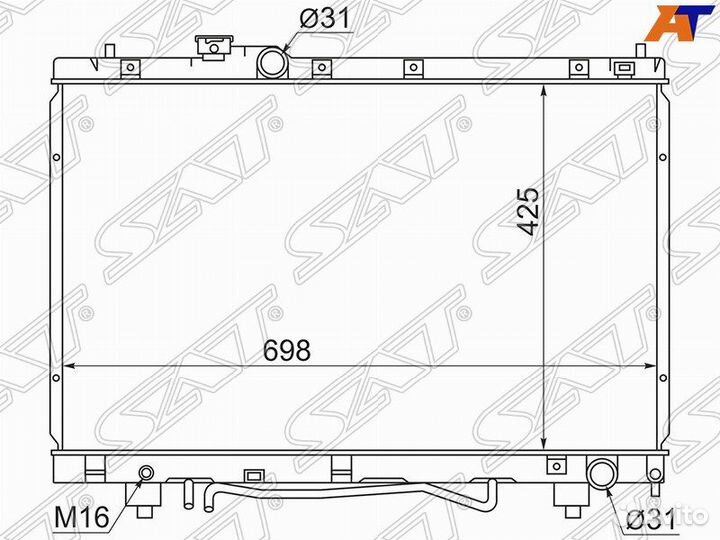 Радиатор toyota ipsum/nadia/gaia/picnic 96-01