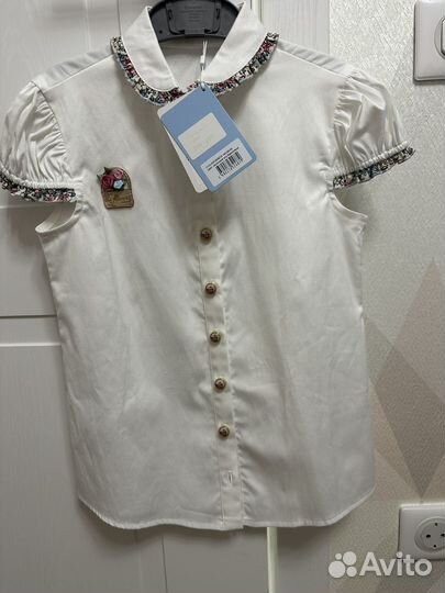 Рубашка маленькая леди 140 новая