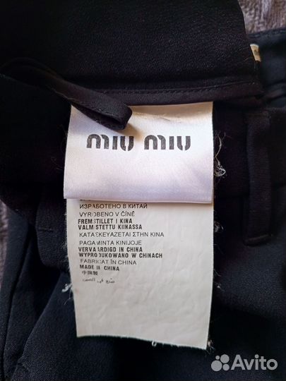 Укороченные брюки Miu Miu р. 42