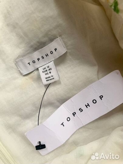 Topshop мини платье с лимонами новое