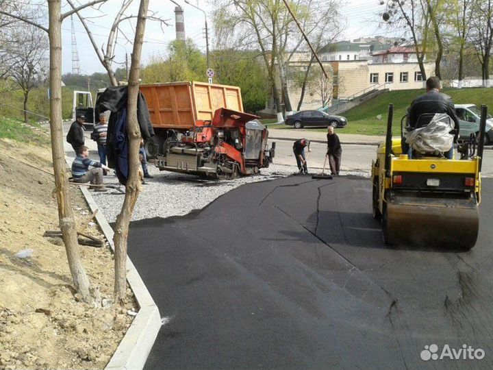 Бетонирование, отмостка, заезд на участок