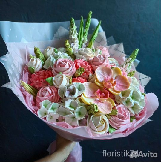 Букет цветов из зефира шоколада вкусный подарок